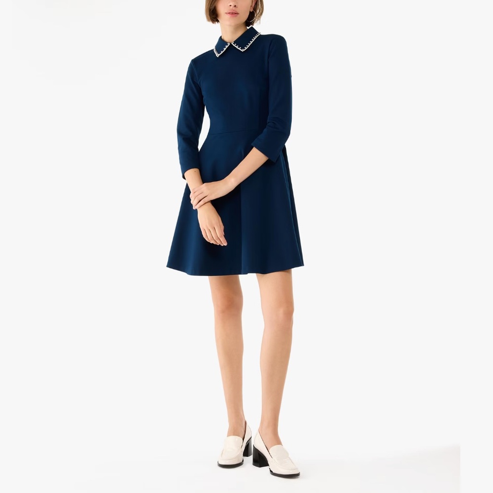 ♠︎ kate spade Embellished Collar Ponte Dress